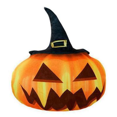 China Anti-pilling Handmade Customized Logo Kids Halloween Pumpkin Plush Toys for sale