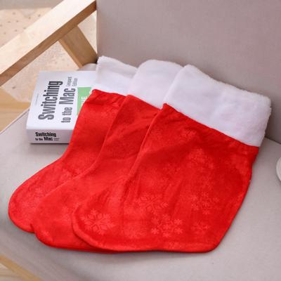 China Handmade Washable Bulk Style Quality Christmas Gift Red Stocking Warranty New for sale