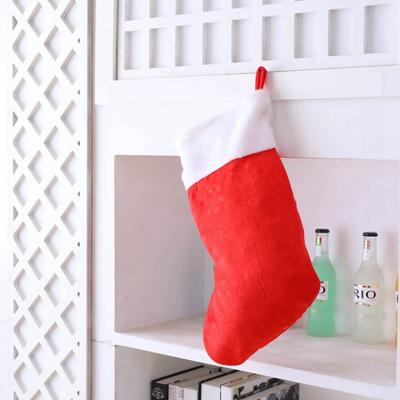 China Soft Feel Sublimation Handmade Christmas Gift Hot Selling Empty Stocking for sale