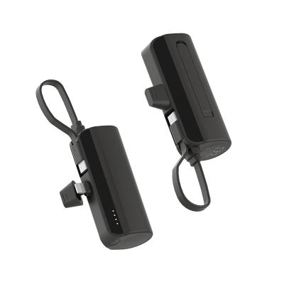 China Compact ABS Black Lithium Polymer Tail Plug Powerbank 5V/2.1A Charging Solution for sale