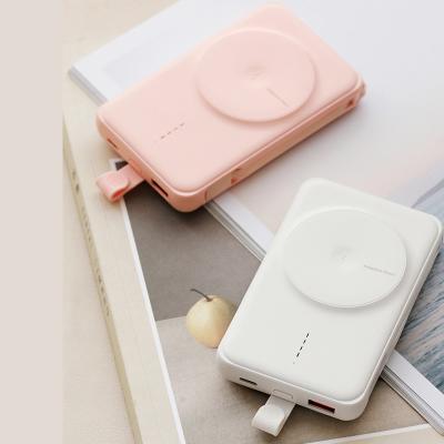 China Li Polymer Magnetic Power Bank Carregamento rápido 10000mAh Saída sem fio à venda