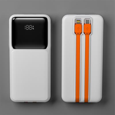 Chine Compact Construit dans le câble Power Bank Blanc Portable Powerbank Protection contre les surcharges à vendre