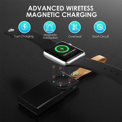 China Black Plastic Mini Power Bank Iwatch Charger Universal Compatibility With Lithium Ion Battery for sale