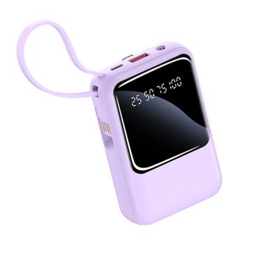 China Outdoor Built In Cable Power Bank 20W With LED Indicator Lights for sale