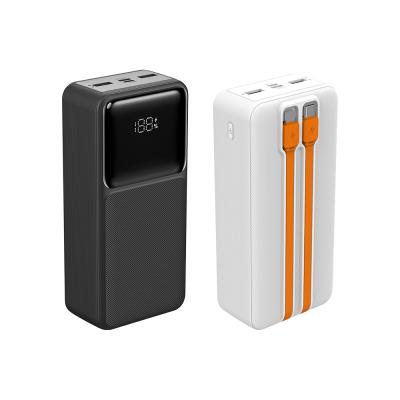 China Fast Charging Built In Cable Power Bank 30000mAh Universal Compatibility for sale