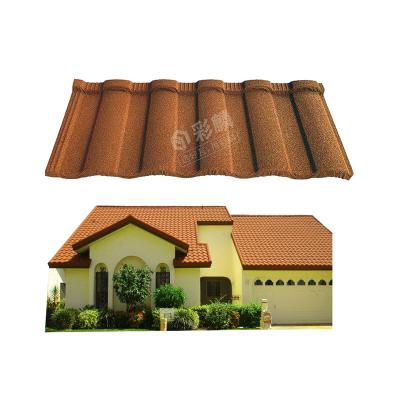 China Modern Hot Sale Colored Stone Chip Coated Metal Steel Roofing Tiles For Building for sale