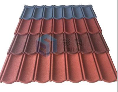 China Modern Classic Tiles Like Clay Colorful Stone Coated Chip Covering Shingle Sheets for sale