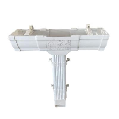 China 30 Years Warranty Hot Selling Rectangular Roof System PVC Water Drainage Downspout Prefab Roof Drain System Gutter Rain Pipe Slide Modern 30 Years Warranty for sale