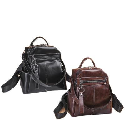 China Other Highly Demand Street Soft Leather Casual Trend Backpacks Sports Products Export Large Capacity Universal Backpack for sale