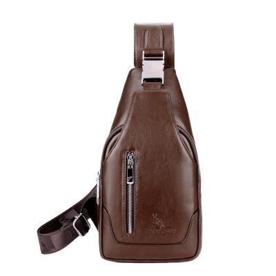 China 2022 Fast Delivery Stylish Fashion PU Leather Waist Bag Business Style Shoulder Messenger Chest Bum Bag With Zipper Sling for sale