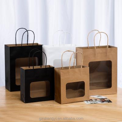 China Recycled Materials LOGO Printing Paper Bags Custom Paper Box For Gift Packing Shoes Bag Cloth Takeaway Tote Bag for sale