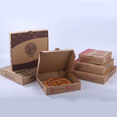 China Disposable Kraft Paper Food Boxes Caterer Packing Custom Paper Pizza Box Wholesale for sale