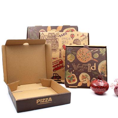 China Disposable Cheap Corrugated Packaging Pizza Packaging Box For Restaurant Food for sale