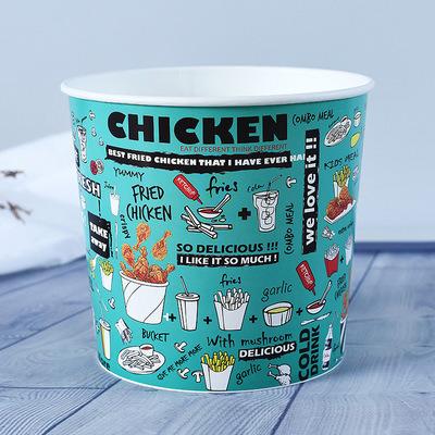 China 2021 Disposable Printed Disposable Paper Food Popcorn Buckets Factory for sale