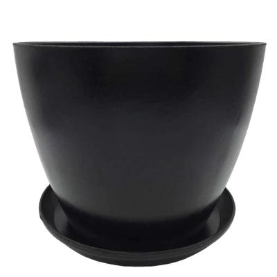 China Country Black color and white color at stock big size bamboo fiber flower pots for your garden decoration for sale