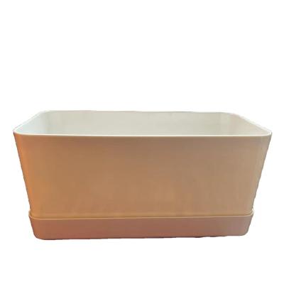 China Country Large size rectangle shape biodegradable  bamboo fiber long pots for home decoration for sale