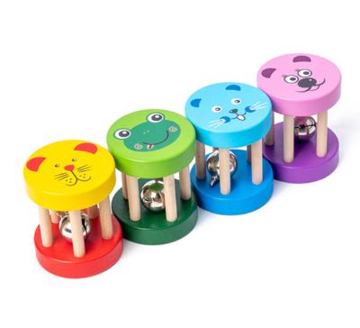 China Toy Cartoon Hand Bells Wooden Battery Operated Baby Jingles Toys for sale