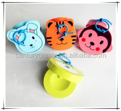 China Baby Musical Lovely Animal Hand Clapper Wooden Castanets Toys for sale