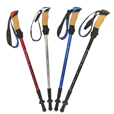 China Factory Direct Wholesale High Quality Adjustable Folding Walking Stick Aluminum Alloy Folding Walking Canes Best With Trekking Poles for sale