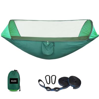 China Wholesale high quality folding camping hammock with mosquito net for camping, backpacking, survival, travel for sale