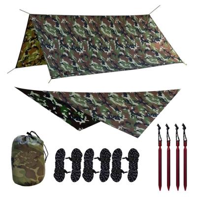 China KUDI Foldable Factory Directly Wholesale OEM Manufacturing Waterproof Camouflage Hammock Rain Resistant Camping Fly for sale