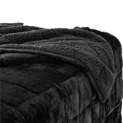 China Breathbable / Reversible Customized Black Color Weighted Blanket Cooling Breathable Heavy Blanket For Home Hotel for sale