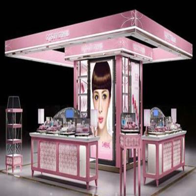 China Modern& magnetic fashion make up kiosk with display counter and cosmetic display cabinet for shopping mall for sale