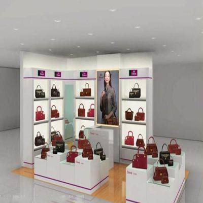 China Fashionable with top quality mall handbags display cabinet, bags show showcase and handbags display rack for sale