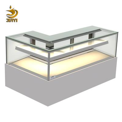 China Single-Temperature Made In China L-shaped Freezer Display Showcase For Cake Store for sale