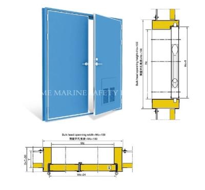 China Marine Quick Action Single Leaf  Access Door Marine A60 Fireproof Watertight Doors for sale