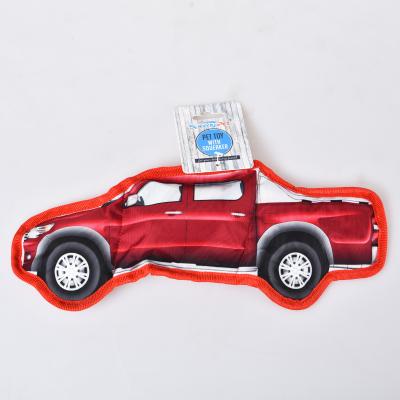 China Viable Wholesale Stock Oxford Dog Chew Toy Durable Car Shape Dog Chew Proof Toys for sale