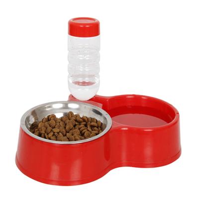 China New Design Sustainable Plastic Dog Food Dispenser Dog Automatic Drinker Pet Feeder Dog Bowl for sale