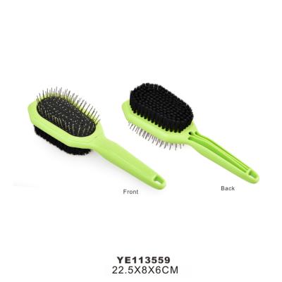 China Viable Professional Pet Care Tool 2 in 1 Cat Clean Hair Deshedding Comb Double Side Dog Brush for sale