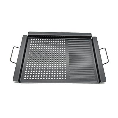 China Hot Selling Portable Grill Pan Outdoor Bbq Pan Non Stick Dustproof for sale