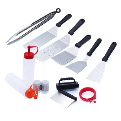 China Easily Cleaned BBQ Tool Kit 13 Pcs BBQ Grill Accessories Tool Kit with Nylon Bag BBQ Tool for sale