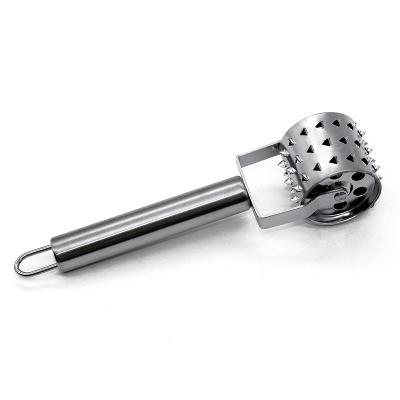 China Viable High Quality Kitchen Meat Tenderizer Stainless Steel Meat Tenderizers Rolling Tool for sale