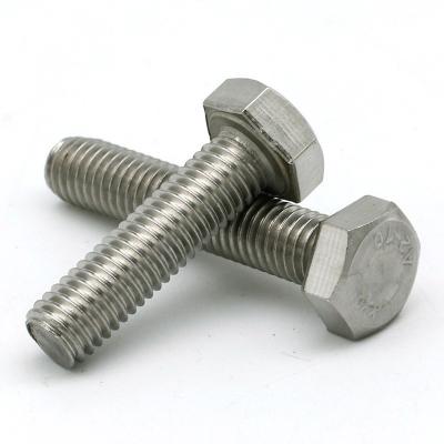 China DIN933 SMO 254 construction hex head bolts m20*110 UNS S31254 fasteners in stock for sale