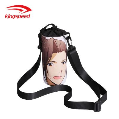 China Universal Custom Fashion Personalized Water Bottle Bag Travel Portables Slanted Shoulder Water Cup Storage Bag for sale