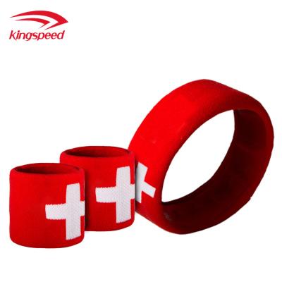 China Custom Fashion Flag Wristband Sports Wristband Universal Logo High Quality Wrist Sweatband for sale