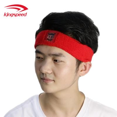 China Universal Custom Woven Headband Cotton Youth Fashion Headbands Tabel Logo Sports Headband College Basketball for sale