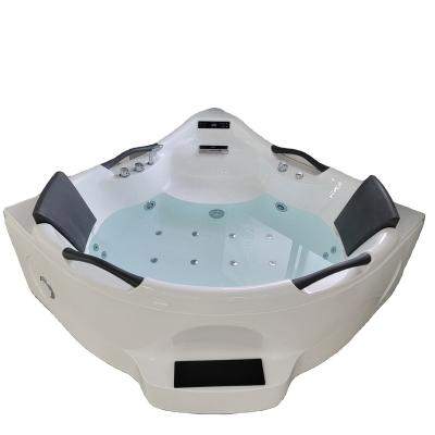 China New 2 Person Luxury Single Massage Bathtub Spa Skirted Hot Tub With Acrylic Material for sale