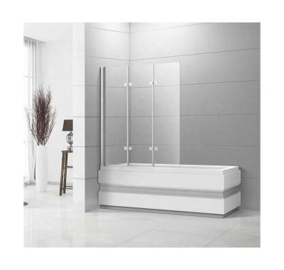 China Traditional Wholesale High Quality Elegant Bath Shower Screen Folding With Aluminum Frame for sale