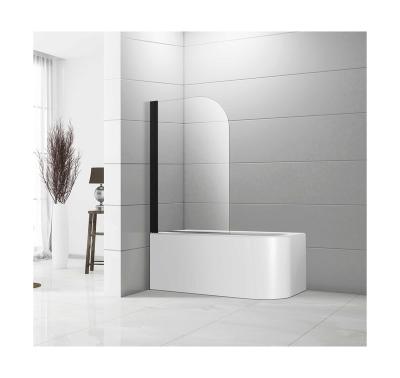 China The latest traditional newcomer design bathtub shower screen with curved glass for sale