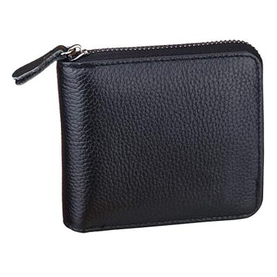 China Custom Multifunctional Waterproof Cash Money Credit Card Holder Zipper Leather Wallet With Coin Pocket for sale