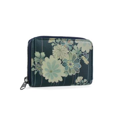 China 2021 Waterproof Customized Digital Printing Zip Around Small Leather Credit Card Holder Purse for sale