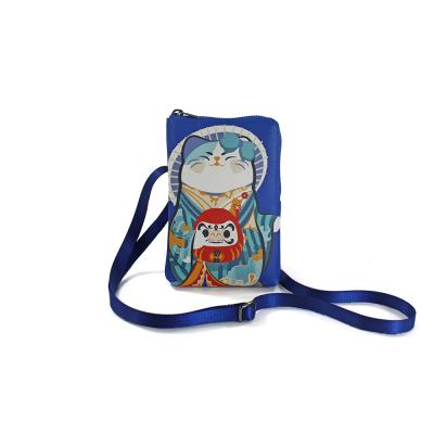 China Fashion Waterproof Custom Multifunctional Cross - Body Printed PU Leather Mobile Phone Bag for sale