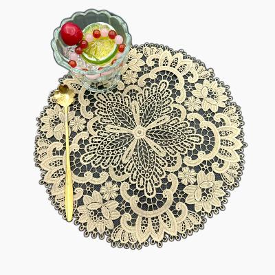 China Sustainable Lace dining mat vase coffee table mat  home textile pillow sofa accessories lace ins style for sale