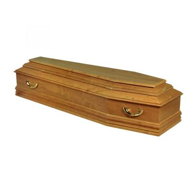 China Eco-Friendly.Stocked Factory price cheap Economic Europe burial coffins funeral supplies caskets & urns cremation coffin for adult for sale