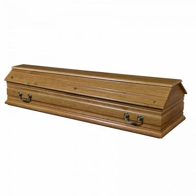 China Eco-Friendly.Stocked luxury Factory price solid wood Europe burial coffins funeral supplies caskets & urns cremation coffin for adult for sale