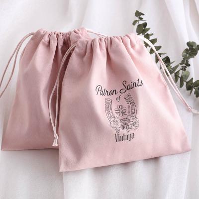 China PandaSew Personalized Luxury Custom Logo Jewelry Suede Jewelry Pouch Bracelet Gift Drawstring Tote Bag for sale